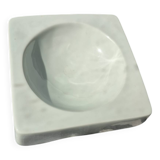 Vide-poche carré Virebent en porcelaine blanche, France années 1970
