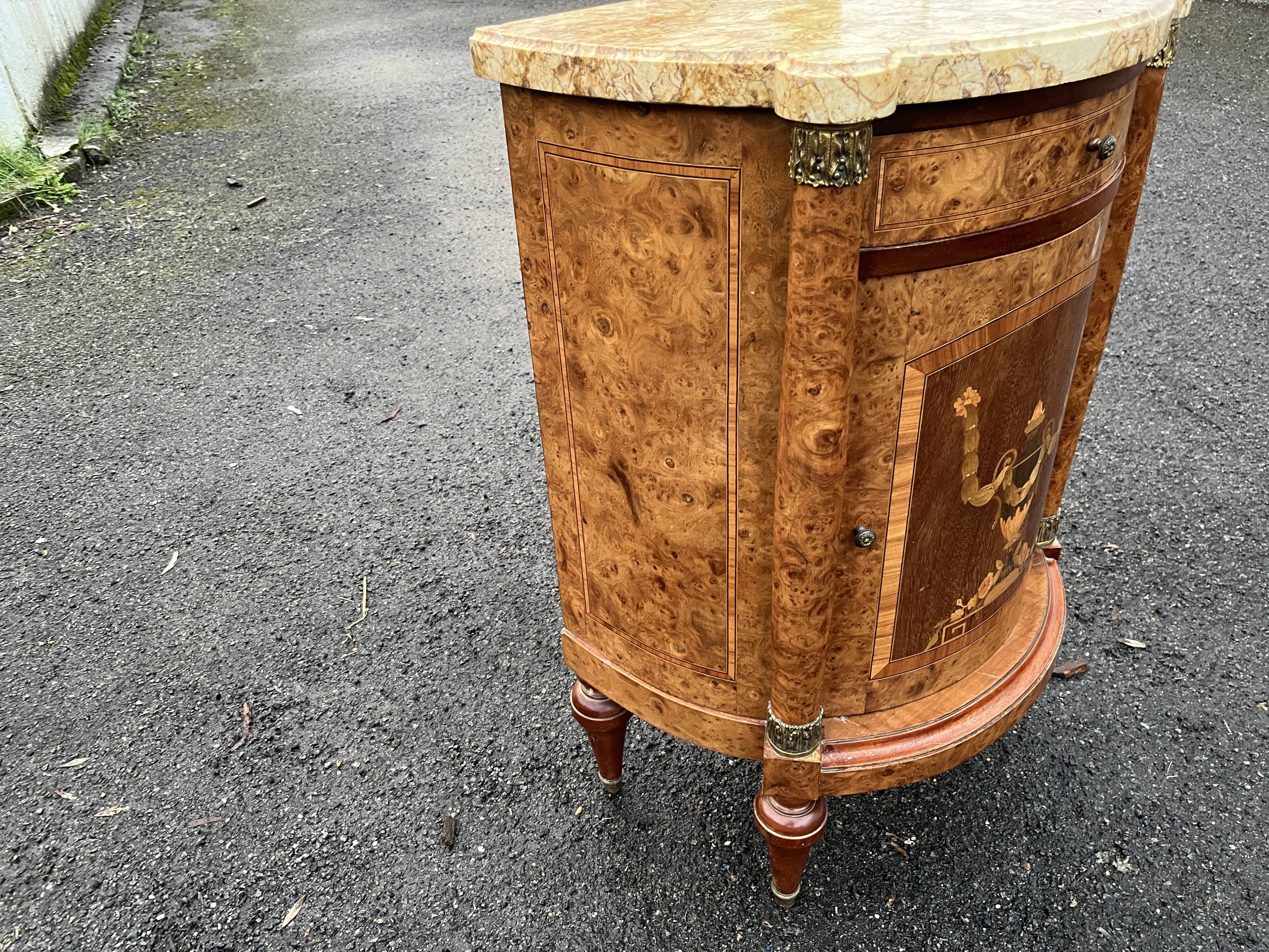 Small Louis XVI style marquetry sideboard