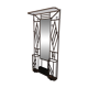Exceptional and imposing hall wardrobe in hammered wrought iron.