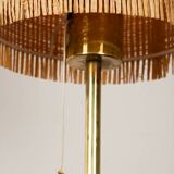 Swedish brass floor lamp, cast iron base, model G 019 by Bergboms 1960