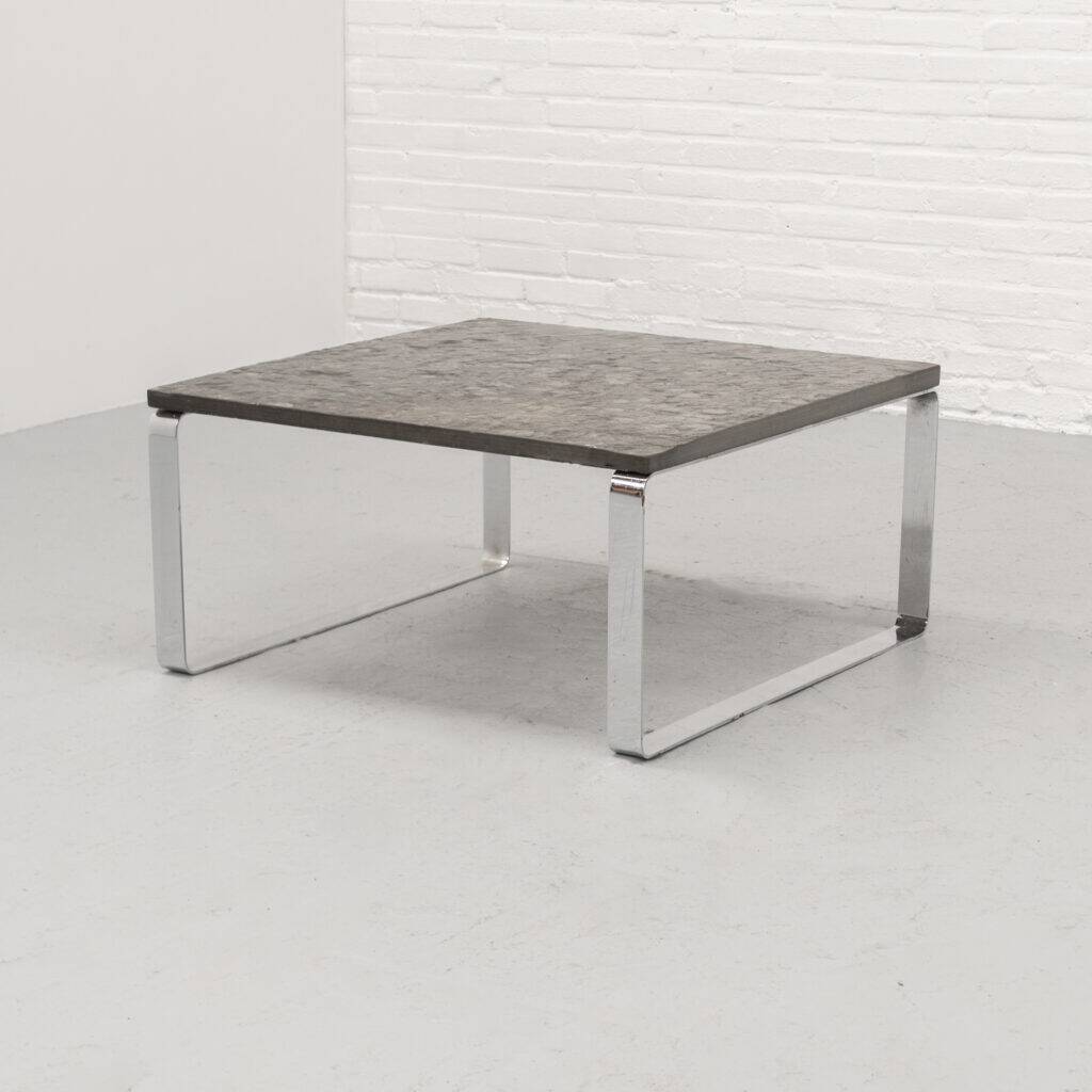 Table basse en ardoise Draenert des années 1970