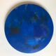 Abstract round blue painting