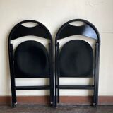 Pair of folding chairs Thonet 751 Bauhaus curved wood