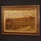 Paysage bucolique peinture italienne du 20e siècle