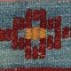 Kilim Oushak vintage multicoloured striped 250 x 163 cm