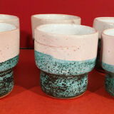Ceramic pitcher and cups