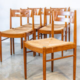 Series of six Scandinavian chairs