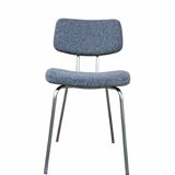 Vintage gray stainless steel tube office chair