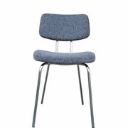 Vintage gray stainless steel tube office chair