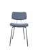 Chaise bureau vintage tube inox grise