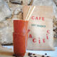 2 tasses à café / Mazagran en grès Digoin