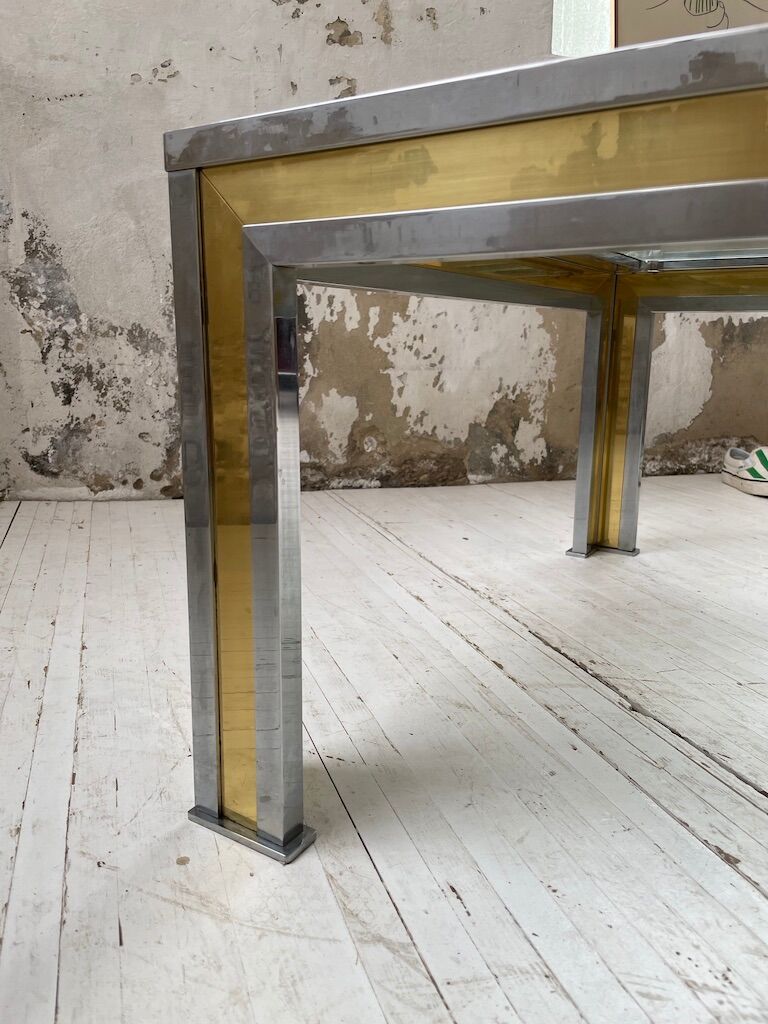 Brass chrome coffee table