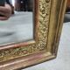 Miroir dore decor de fleurs et de feuillage du xix ème siecle