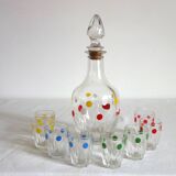 Typical polka dot liquor service from the 50s