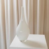 Vintage white milk-glass Salong vase by Johanna Jelinek for IKEA - mouth-blown glass, Scandinavian design