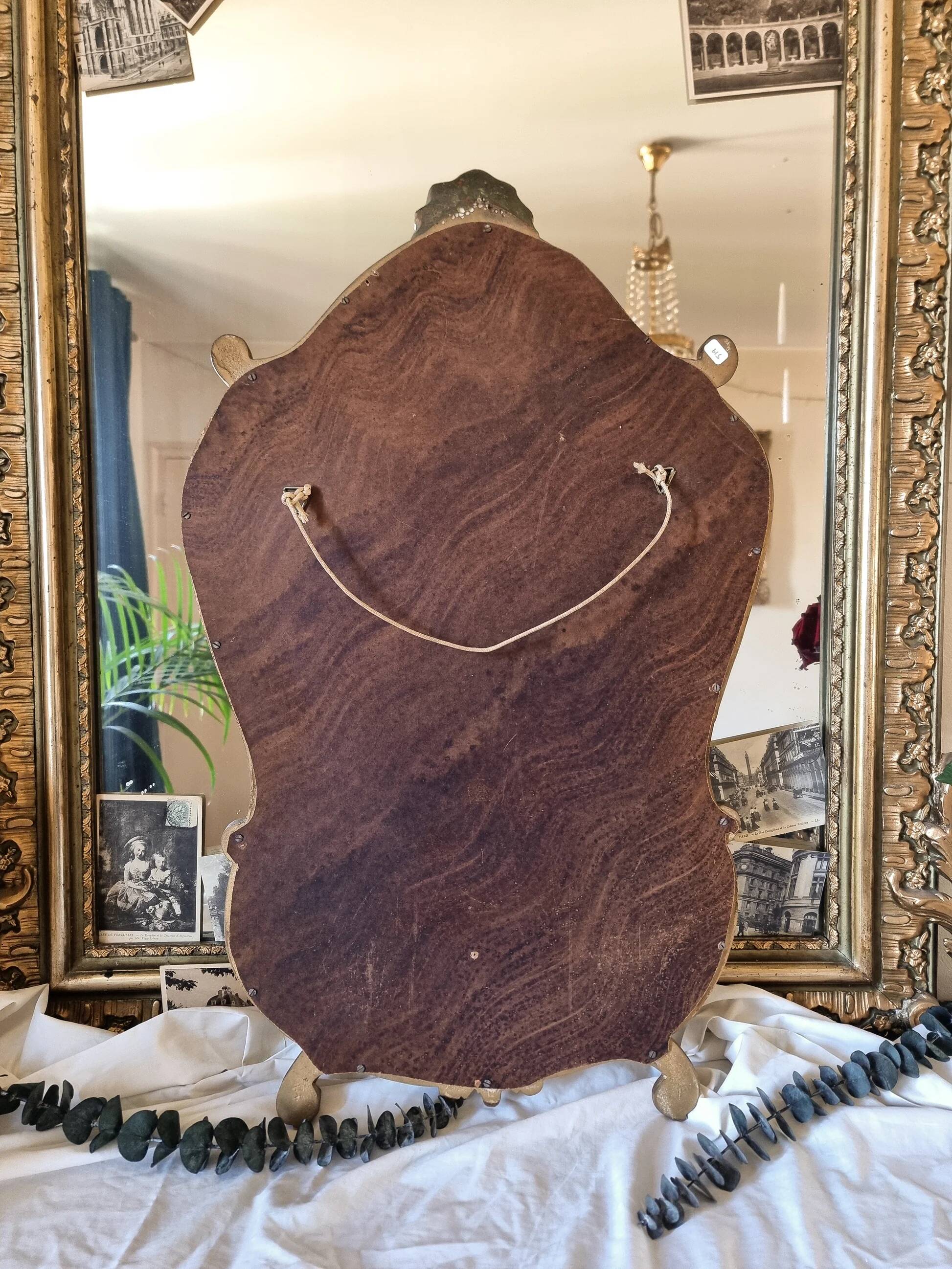 Large gilded rococo mirror