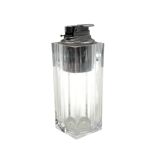 Briquet de table en Lucite transparent, Italie années 1970