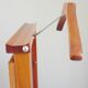Wooden valet, signed Fratelli Reguitti, 60s, on wheels