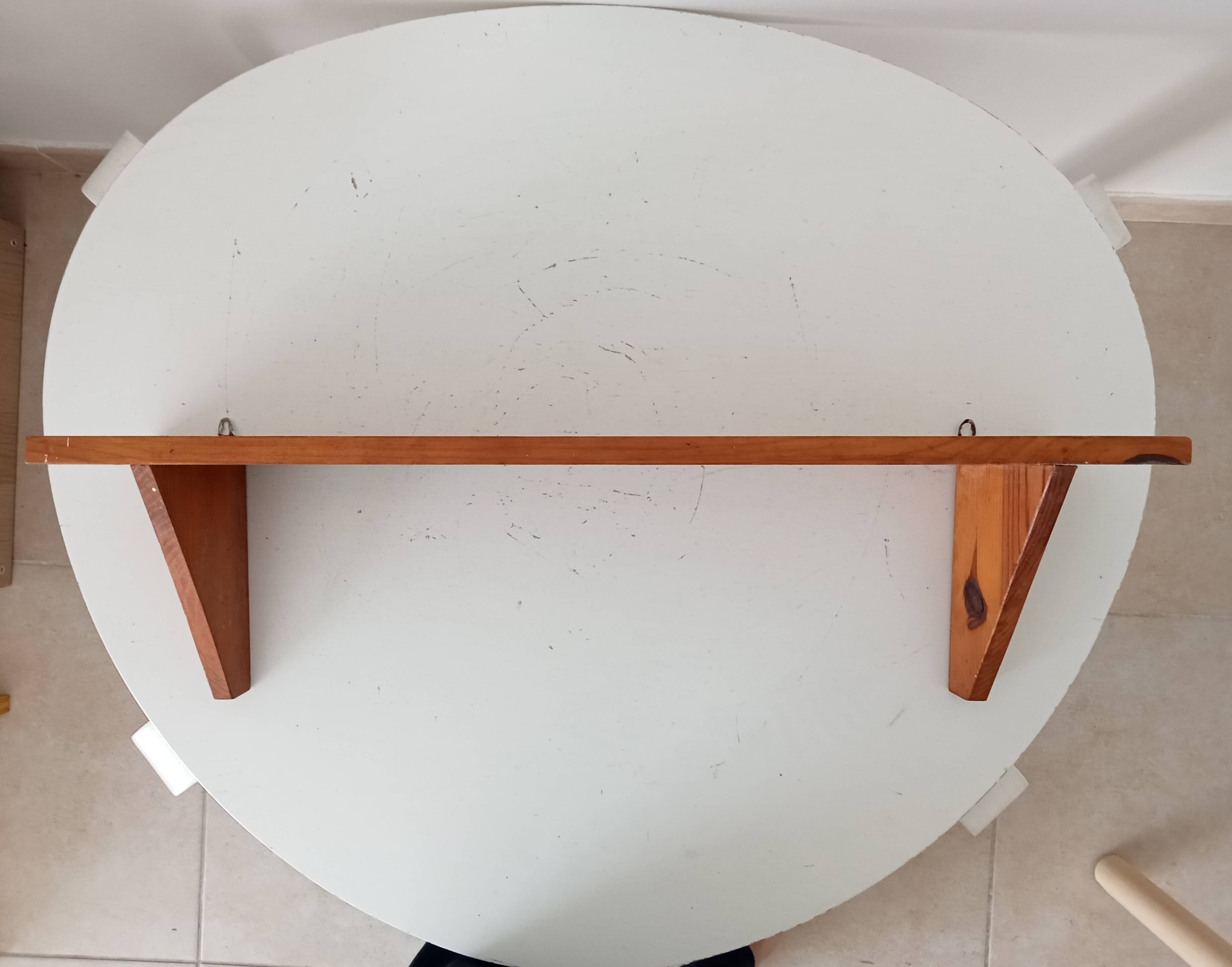 Vintage wooden wall shelf