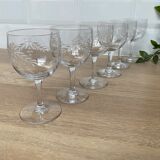 Set of 6 engraved balloon wine glasses