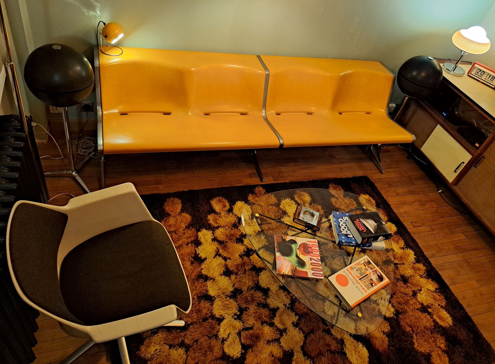 Friso Kramer 4-seater bench for Wilkhahan 60-70's