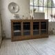 Oak sideboard with glass doors