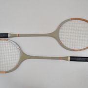 Paire de raquettes de badminton vintage, vers les années 1970.