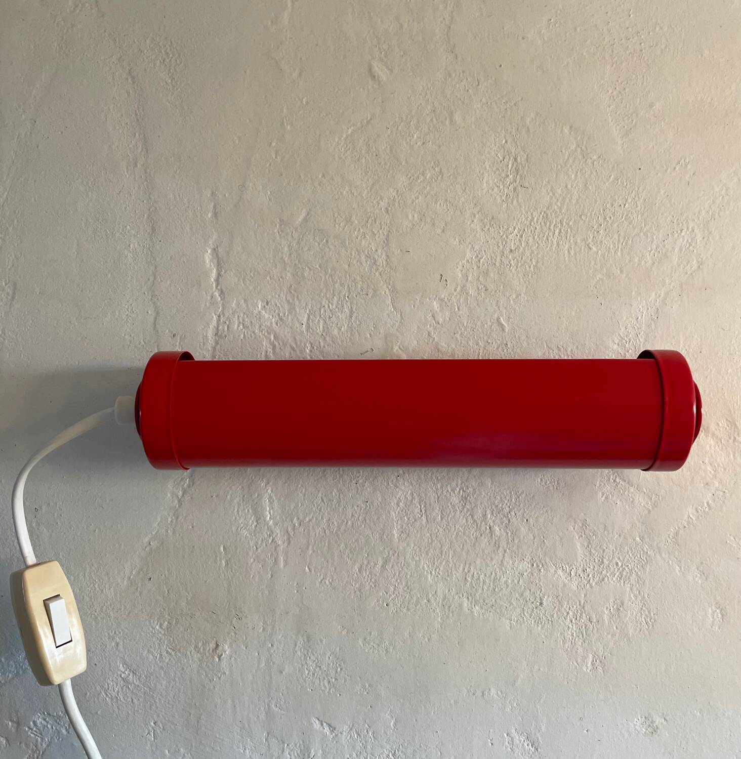 Red metal wall light