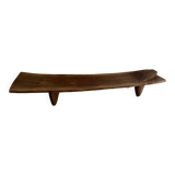 Large antique monoxyle bench in solid wood – 173 cm – sculptural piece