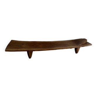 Large antique monoxyle bench in solid wood – 173 cm – sculptural piece