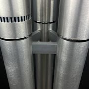 Brushed aluminium floor lamp, Italy, 1970s