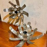 Pair of “flower” wall lights for Oxam 1970 Michel Boyer