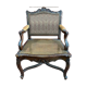 Fauteuil en noyer à fond de canne d'époque Régence début XVIIIème siècle