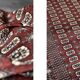 Handwoven red Boukhara oriental rug, 1960s