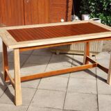 Rectangular exotic wood dining table