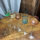 Blown glass liqueur glasses