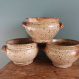Soup bowls and cups in Puisaye stoneware by Jean-Pierre Prud'homme