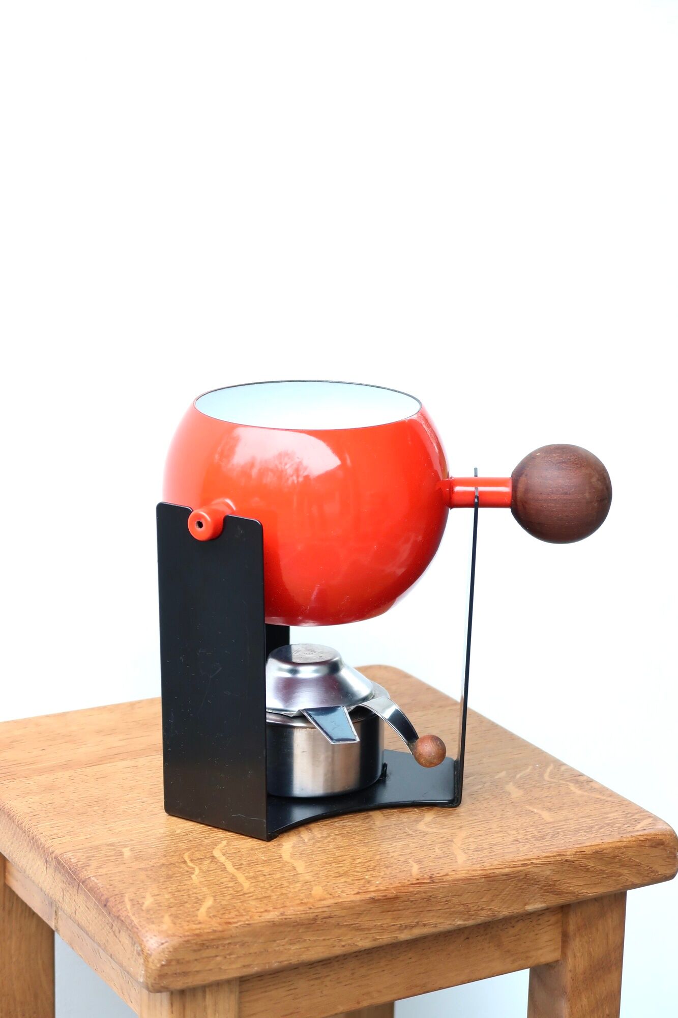 Aubeck fondue machine and forks, 70s