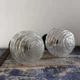 Pair of seventies globe wall lights