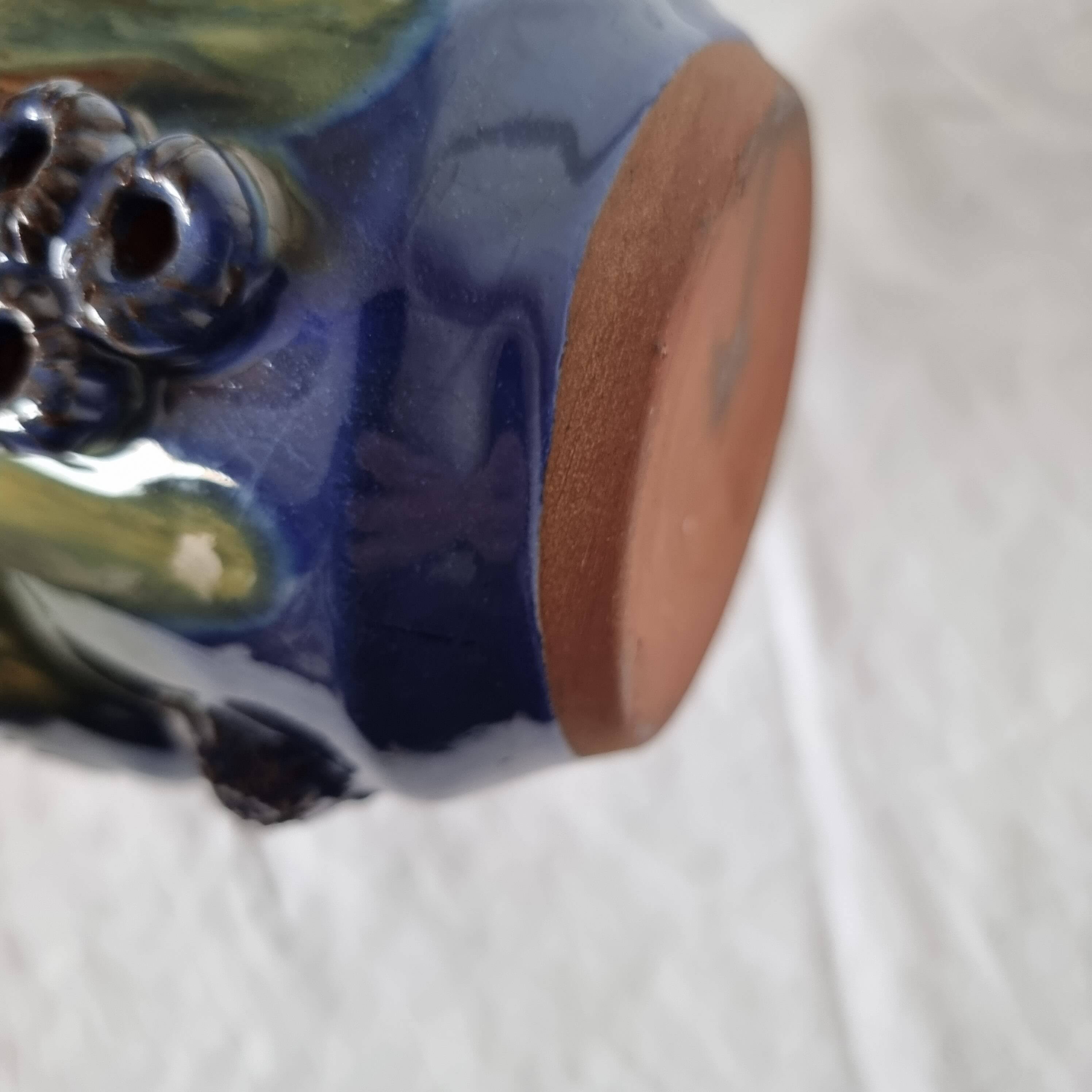 Rare Antique Ceramic or Glass Pitcher Imitation Remueed Gumnut & Gum