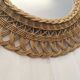 Rattan wall mirror