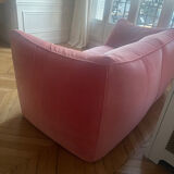 Canapé Le Bambole in coral velvet by Mario Bellini for B&B Italia,