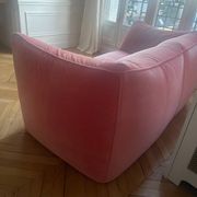 Canapé Le Bambole in coral velvet by Mario Bellini for B&B Italia,