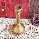 Vintage hammered solid gilded bronze soliflore vase