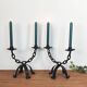Pair of brutalist candlesticks