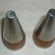 Salt shaker and pepper for the table, in wood and stainless steel