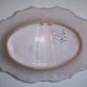 Old oval wall plate handmade and signed vintage floral decor