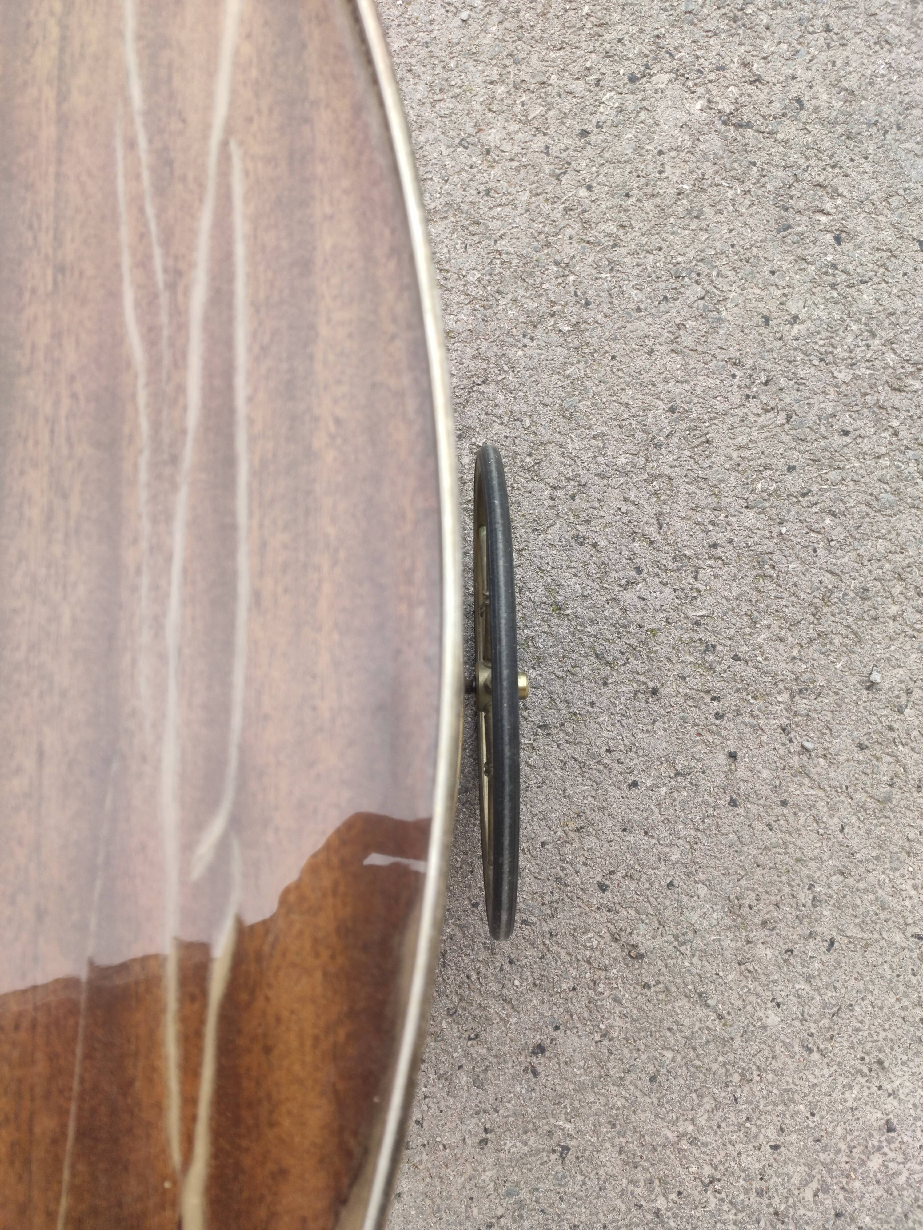 Double tray trolley in brass and formica