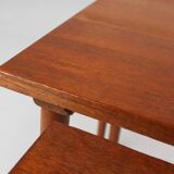 Set of 3 teak wood scandinavian nesting tables, Denmark, 1960s