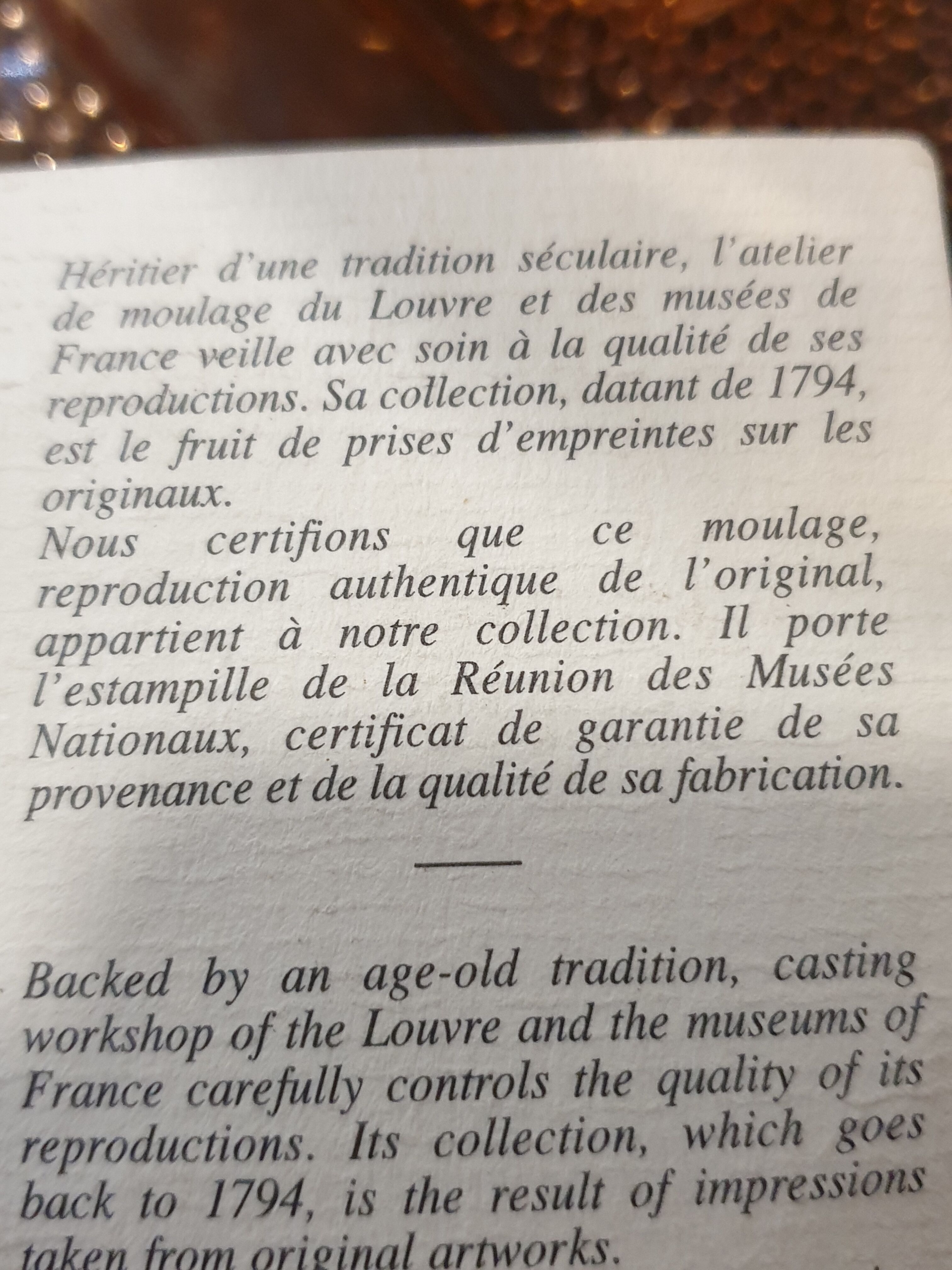 Replica of the little sulk